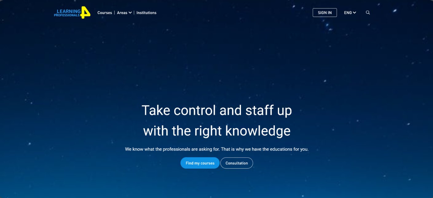 Learning for Professionals — homepage